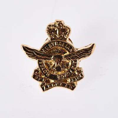 The Royal Australian Air Force Pewter Pin GOLD PLATED