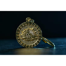 Load image into Gallery viewer, The Australian Army Rising Sun Pewter Keyring GOLD PLATED-Buckingham Pewter
