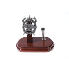 Load image into Gallery viewer, The Royal Australian Armoured Corps Single Desk Set &amp; Pen Holder (RAAC)-Buckingham Pewter
