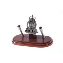 Load image into Gallery viewer, The Royal Australian Army Ordnance Corps Double Desk Set &amp; Pen Holder (RAAOC)-Buckingham Pewter
