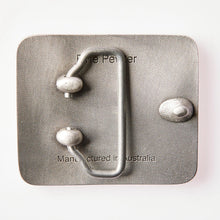 Load image into Gallery viewer, Tri Service Pewter Belt Buckle
