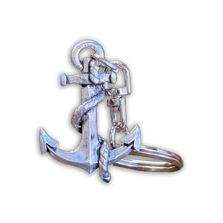 Pewter Anchor Keyring