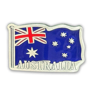 Pewter Belt Buckle Australian Flag - Large