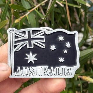 Pewter Belt Buckle Australian Flag - Large