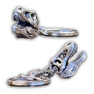 Dinosaur Skull Pewter Keyring