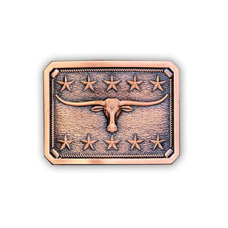 Custom Long Horn Design Belt Buckle