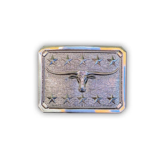 Custom Long Horn Design Belt Buckle