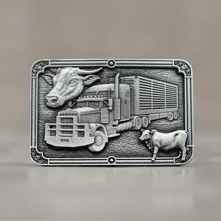 Rusty's Folly Cattle Truck Belt Buckle