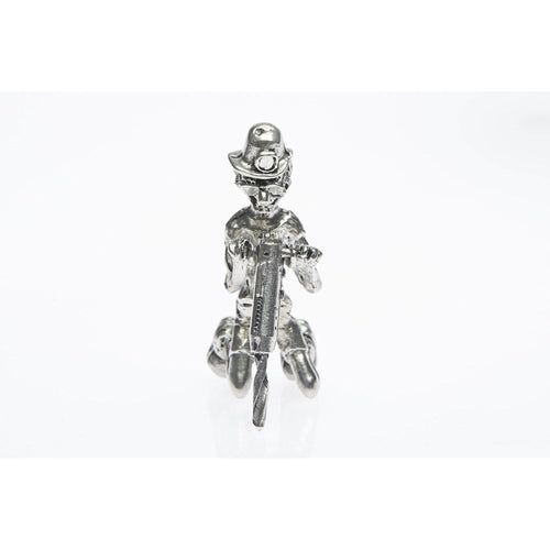 BP007 Pewter Miner Comical Driller figurine-Buckingham Pewter