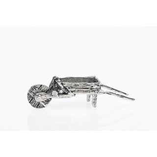 BP010 Pewter Miner Comical Wheelbarrow figurine-Buckingham Pewter