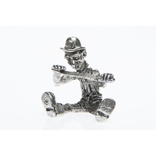 BP011 Pewter Miner Comical Filer figurine-Buckingham Pewter