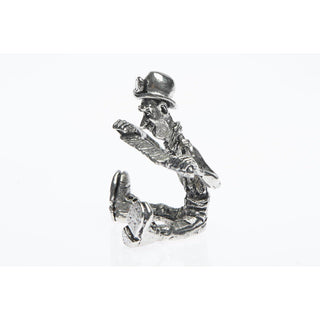 BP011 Pewter Miner Comical Filer figurine-Buckingham Pewter