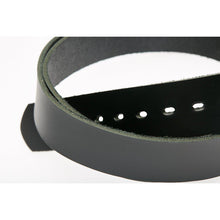 Load image into Gallery viewer, Black Leather belt to suit pewter buckles-Buckingham Pewter
