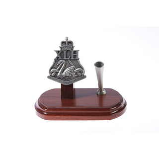 10th Light Horse Regiment Single Desk Set & Pen Holder-Buckingham Pewter