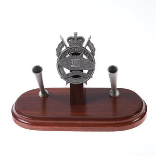 1st Armoured Regiment Double Pen Desk Set – Paratus-Buckingham Pewter