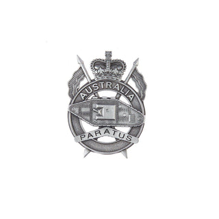 1st Armoured Regiment Plaque Large (Paratus) - Buckingham Pewter