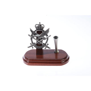 Australian Army Aviation Corp Single Desk Set & Pen Holder (AAAvn)-Buckingham Pewter