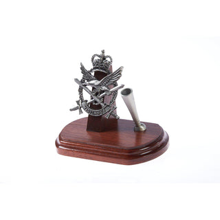Australian Army Aviation Corp Single Desk Set & Pen Holder (AAAvn)-Buckingham Pewter