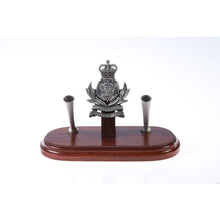 Load image into Gallery viewer, The Australian Intelligence Corp Double Desk Set &amp; Pen Holder (AUSTINT)-Buckingham Pewter
