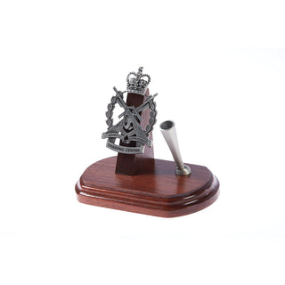 Army Recruit Training Centre Single Desk Set & Pen Holder-Buckingham Pewter