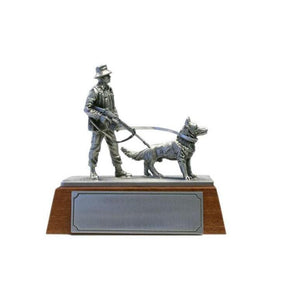B117 Dog Handler Pewter Figurine - Buckingham Pewter