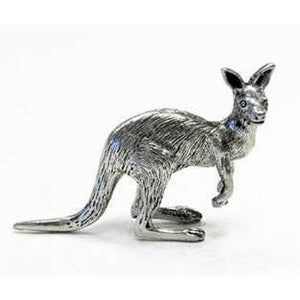 BP106 Pewter Kangaroo sitting on tail-Buckingham Pewter