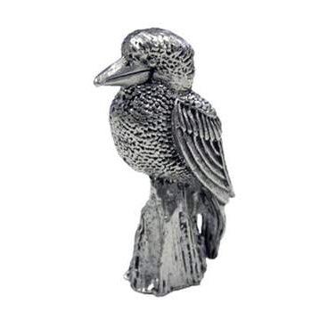 BP143 Pewter Kookaburra on stump-Buckingham Pewter