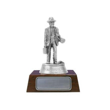Load image into Gallery viewer, S004 Swaggie Standing - Figurines With Jarrah Base-Buckingham Pewter
