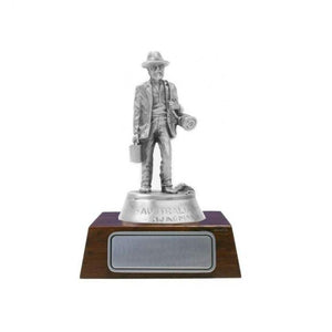 S004 Swaggie Standing - Figurines With Jarrah Base-Buckingham Pewter