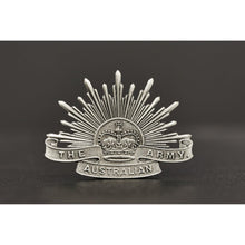 Load image into Gallery viewer, The Australian Army Rising Sun Pewter Lapel Pin Large - Buckingham Pewter
