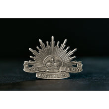 Load image into Gallery viewer, The Australian Army Rising Sun Pewter Lapel Pin Large - Buckingham Pewter

