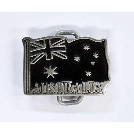 Pewter Belt Buckle Australian Flag - Small-Buckingham Pewter