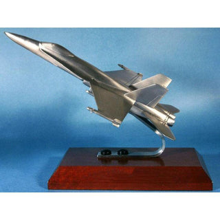 Pewter FA-18 Hornet Model On Jarrah Base-Buckingham Pewter