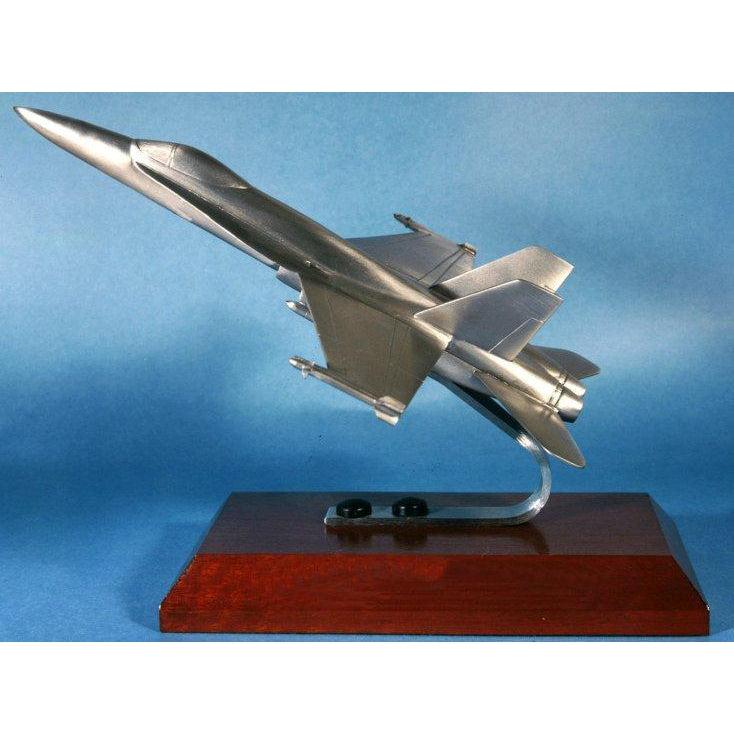 Pewter FA-18 Hornet Model On Jarrah Base-Buckingham Pewter