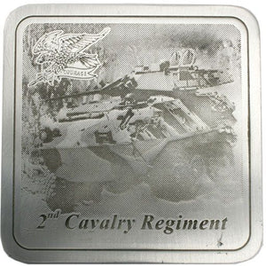 2nd Cavalry Regiment Pewter Coaster - Buckingham Pewter