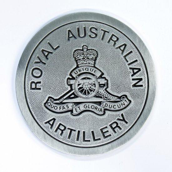 Royal Australian Artillery Pewter Coaster (RAA) - Buckingham Pewter