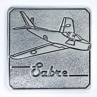 Pewter Military Coaster Royal Australian Air Force RAAF - Sabre-Buckingham Pewter