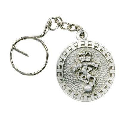 The Royal Corps of Australian Electrical and Mechanical Engineers Pewter Keyring Electrical & Mechanical (RAEME) - Buckingham Pewter