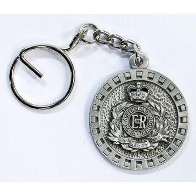 The Royal Queensland Regiment Pewter Keyring (RQR) - Buckingham Pewter