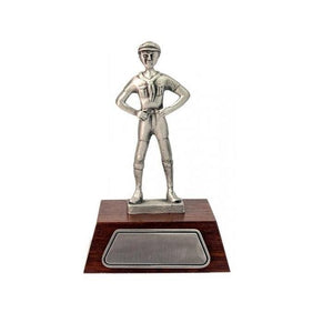 Pewter Scout on a Jarrah base with Engraving tag-Buckingham Pewter
