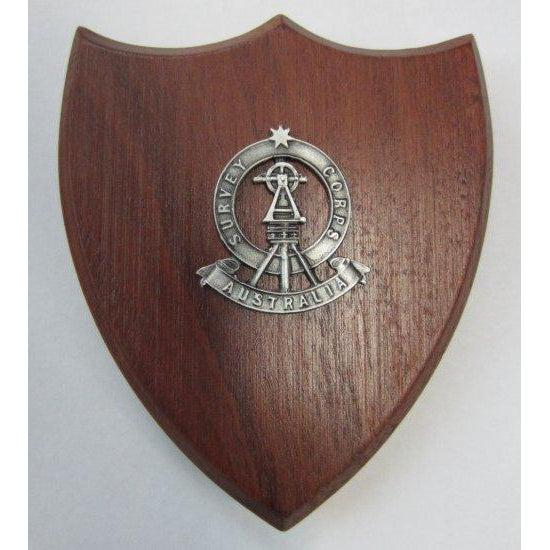 The Royal Australian Survey Corps Plaque Small (Theodolite) (RA Svy) - Buckingham Pewter