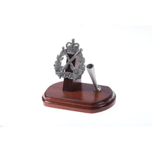 Load image into Gallery viewer, The Royal Australian Infantry Corp Single Desk Set &amp; Pen Holder (RA INF)-Buckingham Pewter
