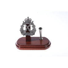 Load image into Gallery viewer, The Royal Australian Infantry Corp Single Desk Set &amp; Pen Holder (RA INF)-Buckingham Pewter
