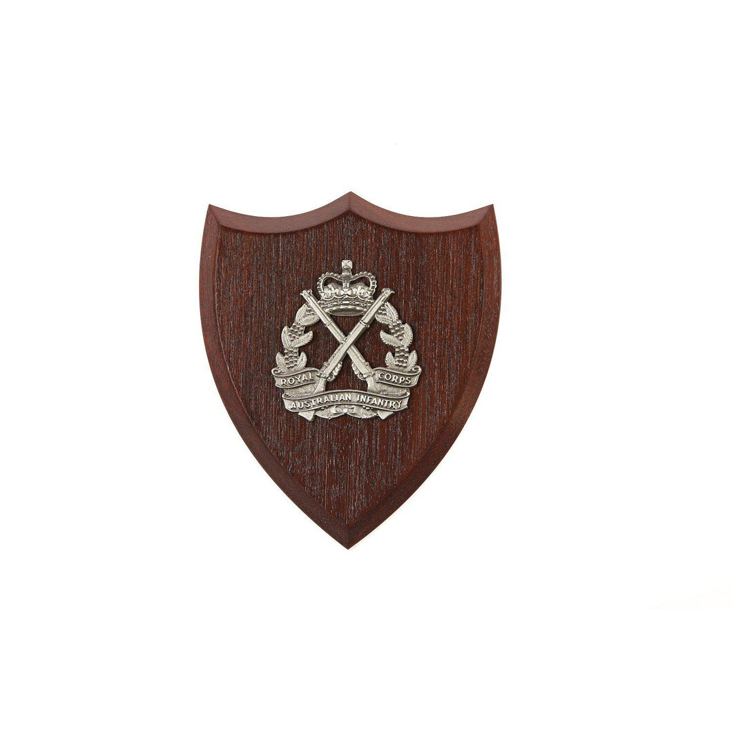 The Royal Australian Infantry Corps Plaque Small (RA Inf) - Buckingham Pewter