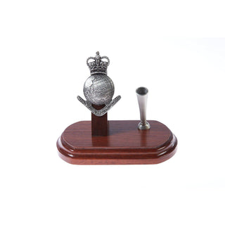 The Royal Australian Survey Corps Single Desk Set & Pen Holder (RA Svy)-Buckingham Pewter