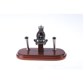 The Royal Australian Army Nursing Corps Double Desk Set & Pen Holder (RAANC)-Buckingham Pewter