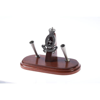 The Royal Australian Army Nursing Corps Double Desk Set & Pen Holder (RAANC)-Buckingham Pewter