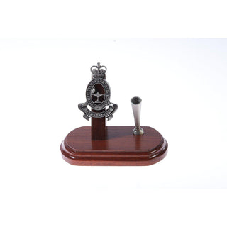 The Royal Australian Army Nursing Corps Single Desk Set & Pen Holder (RAANC)-Buckingham Pewter