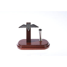 Load image into Gallery viewer, The Royal Australian Regiment Pewter Single Desk Set &amp; Pen Holder Wings (RAR)-Buckingham Pewter
