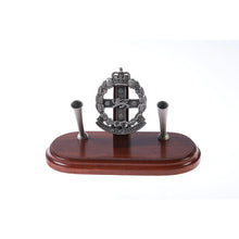 Load image into Gallery viewer, The Royal New South Wales Regiment Double Desk Set &amp; Pen Holder (RNSWR)-Buckingham Pewter
